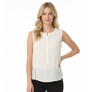 Merona hi low small cream blouse